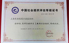 上海东海慈慧公益基金会被评为3A（AAA）等级社会组织